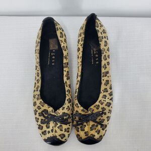 Axcess Lucca Leopard Kitten Heel Slip-on Shoe Size 6.5